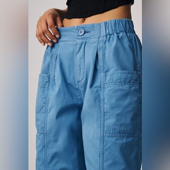 Anthropologie Pilcro Ruched Crop Utility Pants Size 26 - Picture 3 of 6